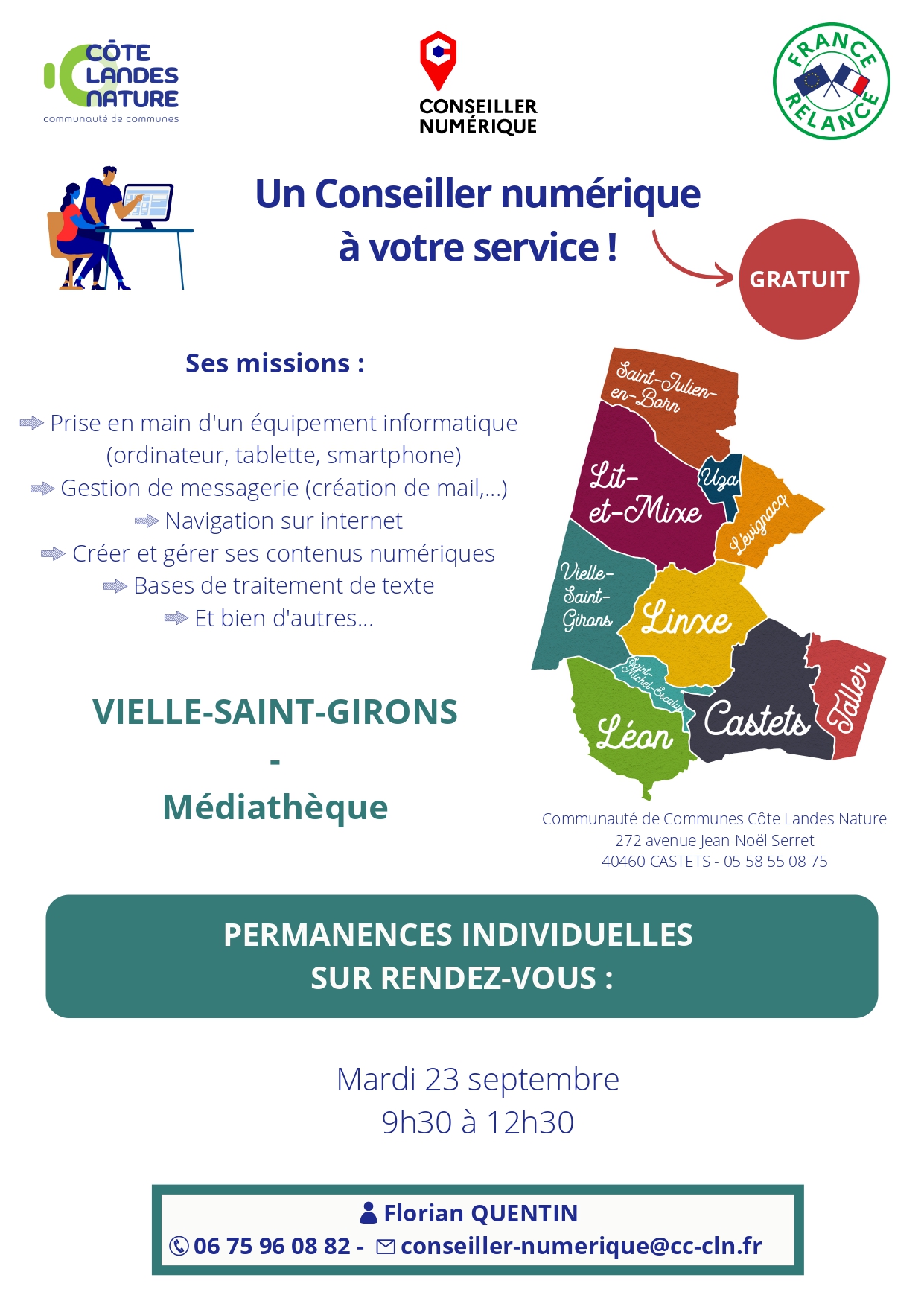 Flyer permanences CoNum VIELLE ST GIRONS - Septembre 2025_page-0001.jpg
